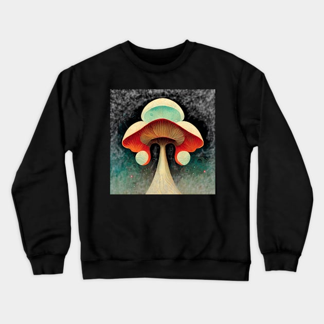 Mycelium Blast Off Crewneck Sweatshirt by LucdDrmn